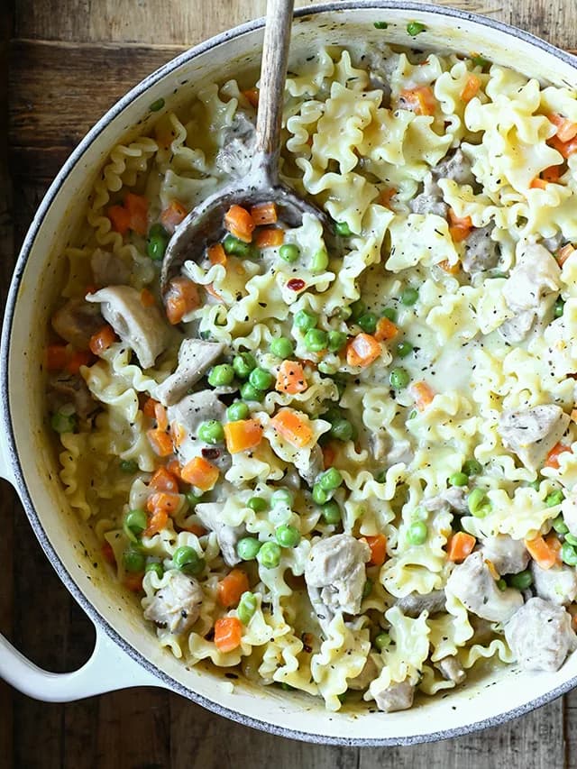 Chicken Pot Pie Noodles