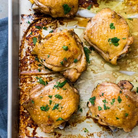 Easy Baked Chicken Thighs
