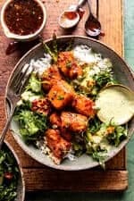 Hot Honey Crispy Salmon Bowls