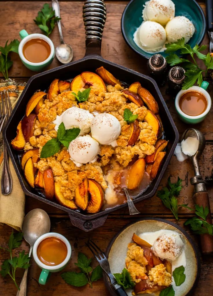 Maple Lemon Peach Cobbler