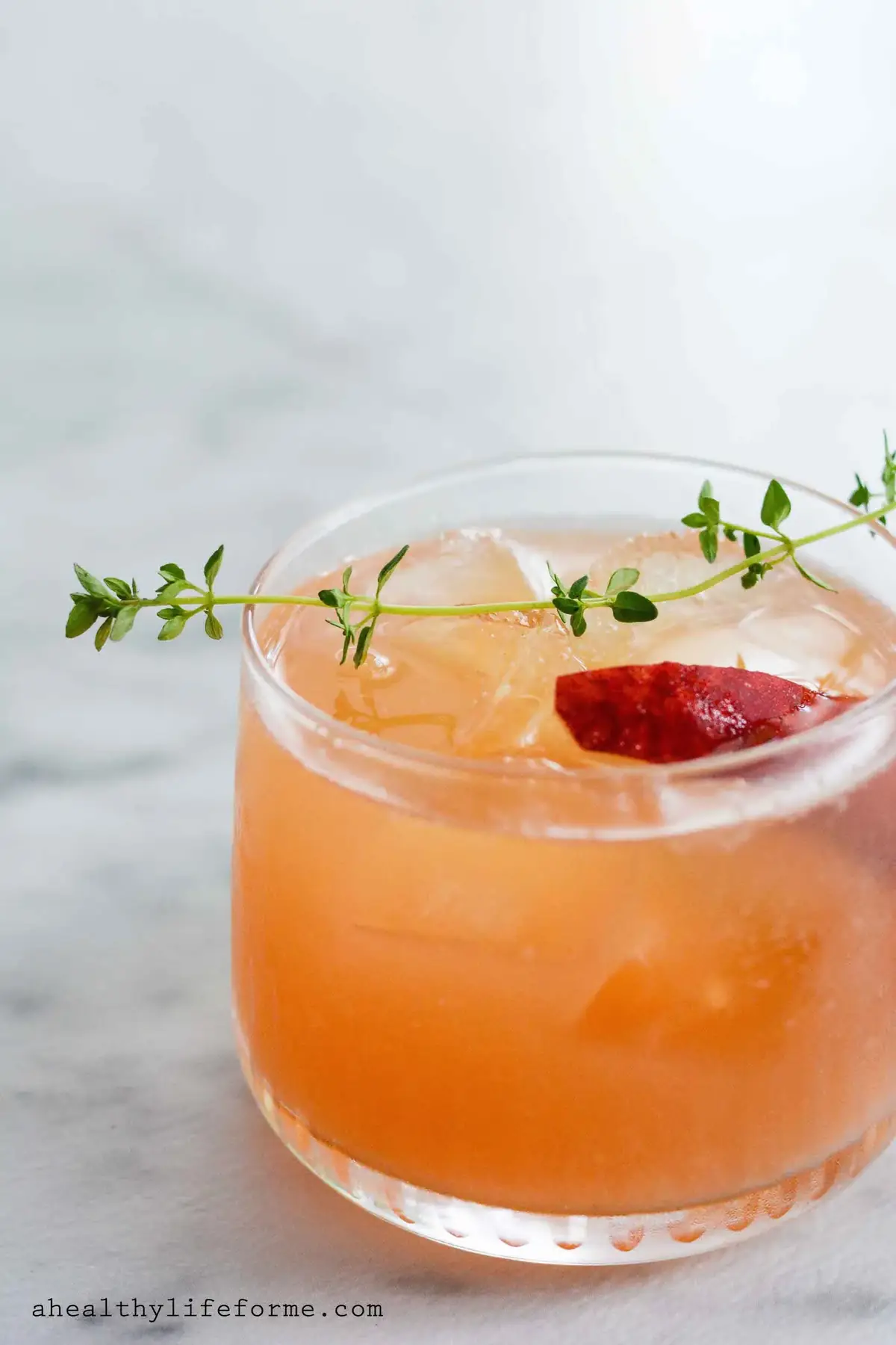 Peach Bourbon Thyme Smash