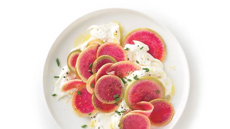 Radishes with Burrata