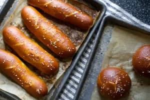 Soft Pretzel Buns and Knots