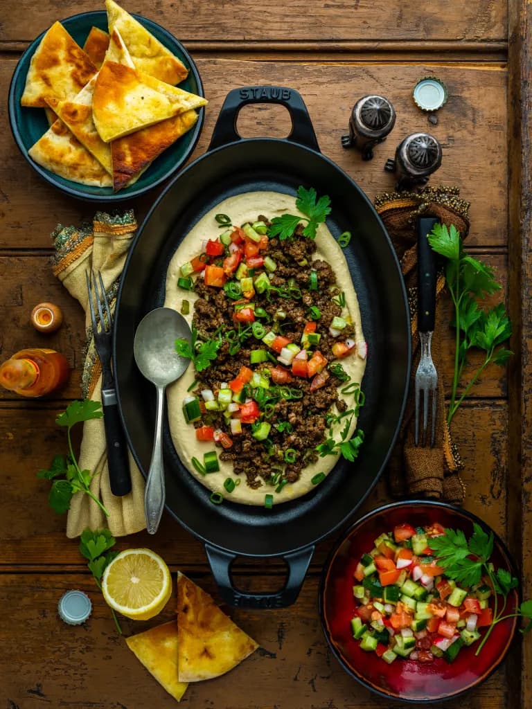 Spiced Beef Hummus