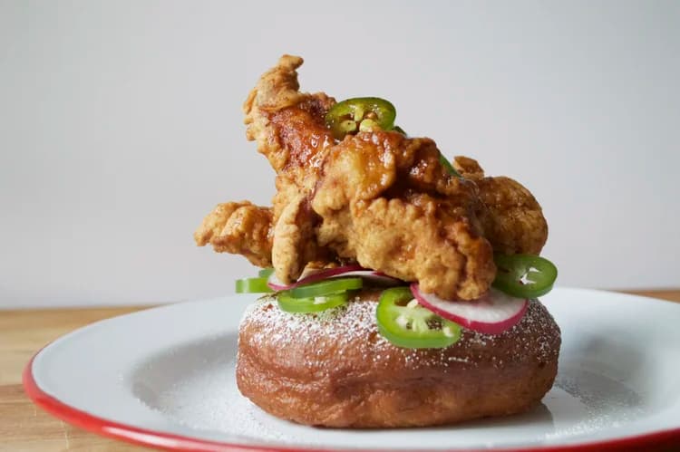 spicy chicken + doughnut