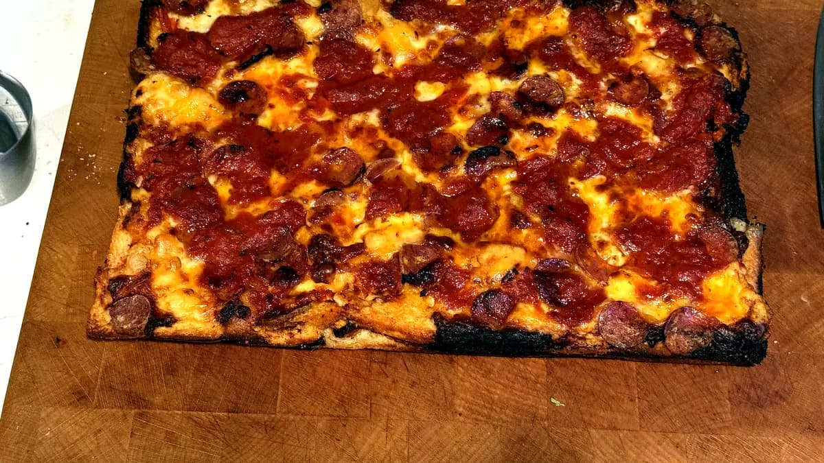two home runs: white chicken chili and detroit pizza