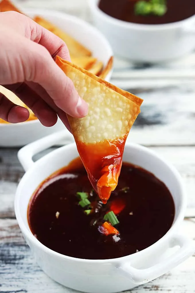 3 Ingredient Cream Cheese Wonton Dip