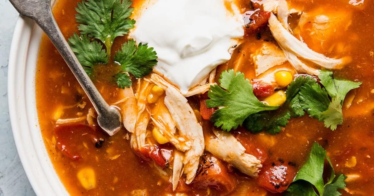 5-Ingredient Chicken Tortilla Soup