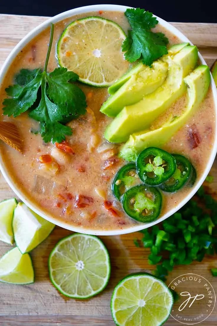 Clean Eating Slow Cooker White Chicken Chili