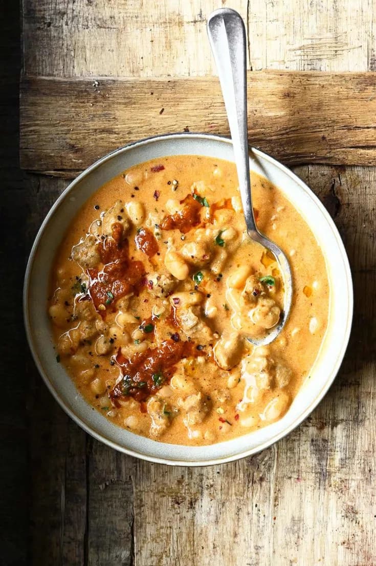 Creamy Bean Soup with Sausage