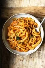 Creamy Thai Red Curry Udon Noodles