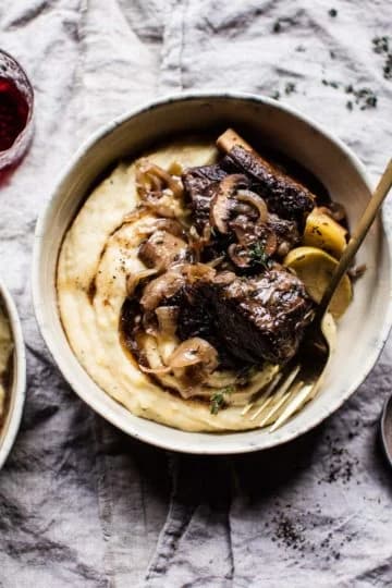 Crockpot Cider Braised Short Ribs with Sage Butter Mashed Potatoes