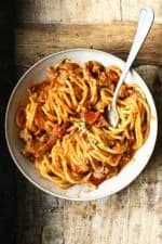 Red Pesto Spaghetti Bolognese