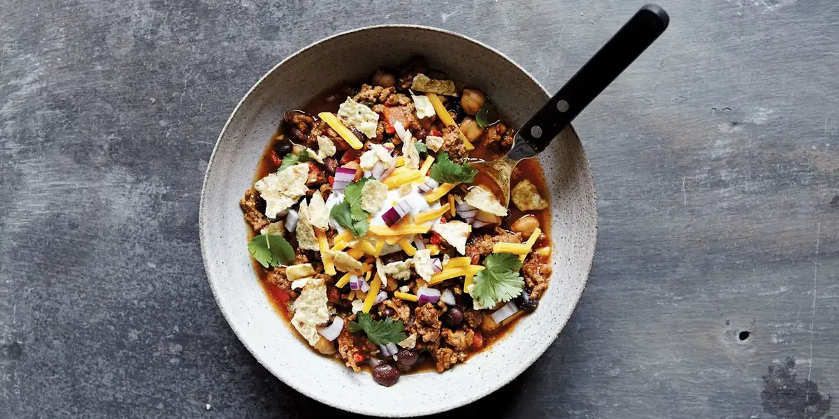 Slow-Cooker Beef and Two-Bean Chili