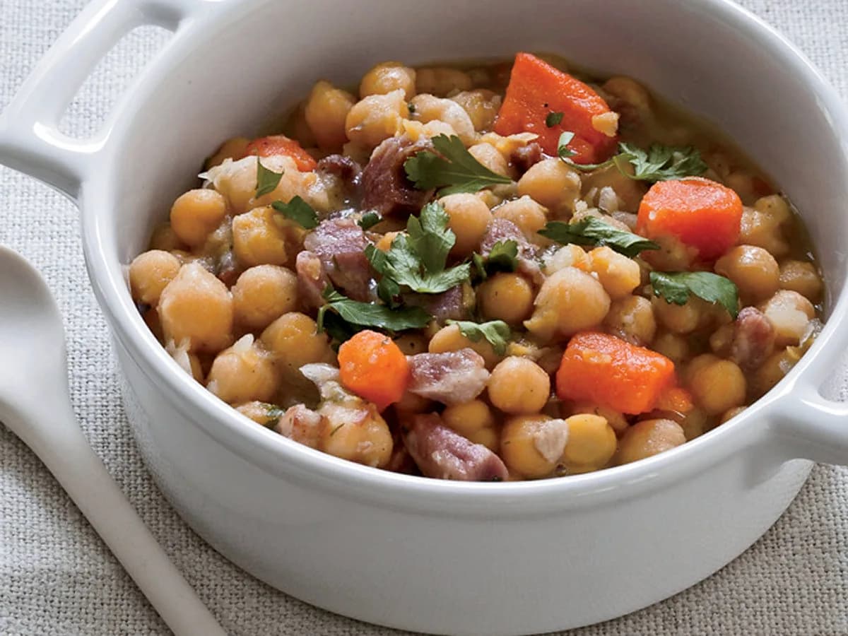 Slow Cooker Ham Hock and Chickpea Stew