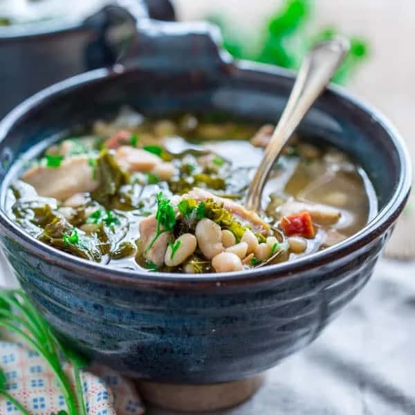 slow cooker white bean and ham stew