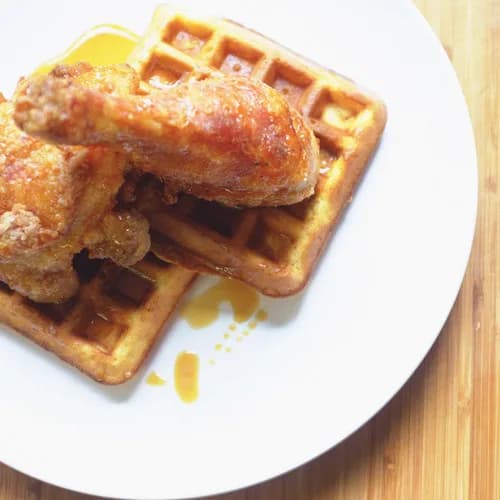 Sous Vide Fried Chicken and Waffles