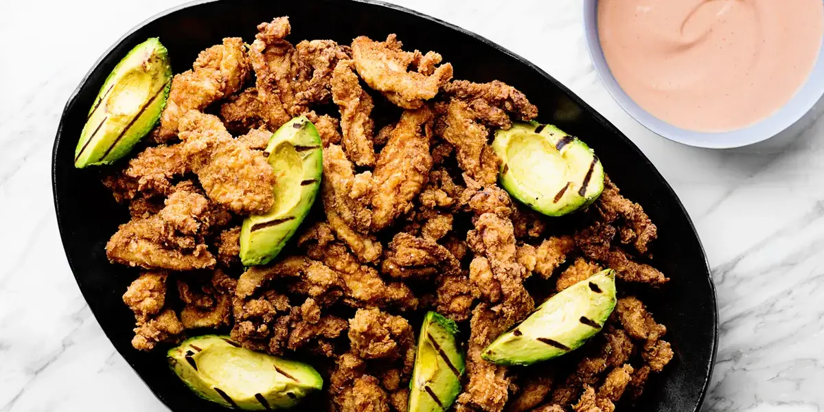 Spanish-Style Fried Chicken with Grilled Avocado