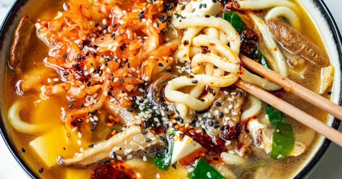 Speedy Udon Miso Noodle Soup