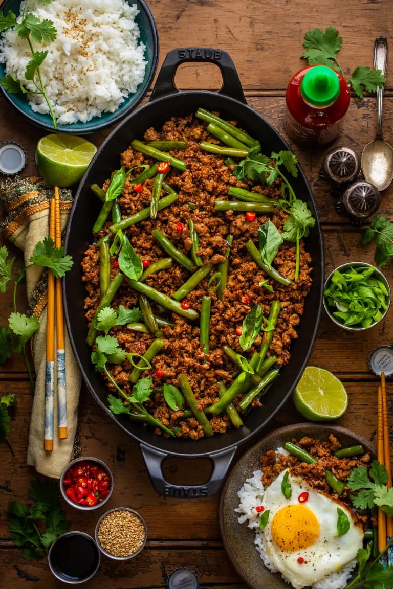 Szechuan-Style Crispy Pork & Green Beans