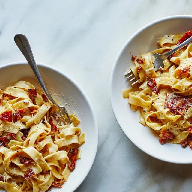 Tagliatelle with Prosciutto and Butter