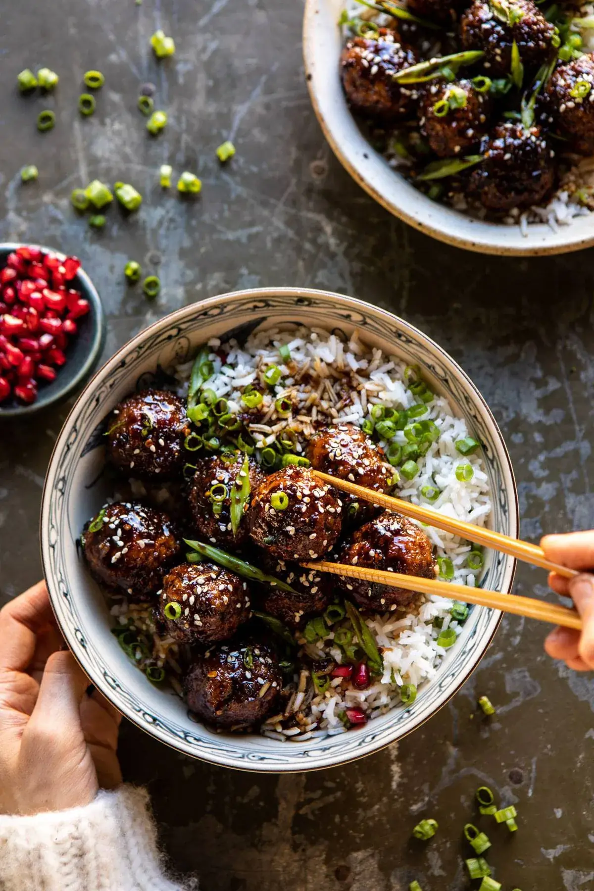 Weeknight Sticky Ginger Sesame Chicken Meatballs
