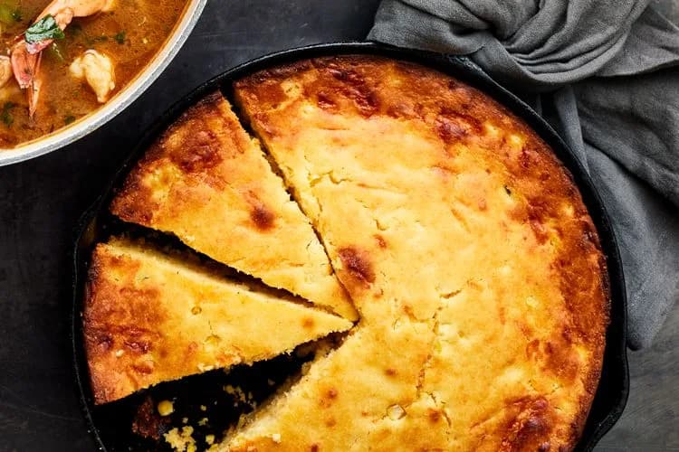 Frozen Corn Kernels Are the Secret Ingredient in This Cheddar, Corn, and Jalapeño Cast-Iron Cornbread