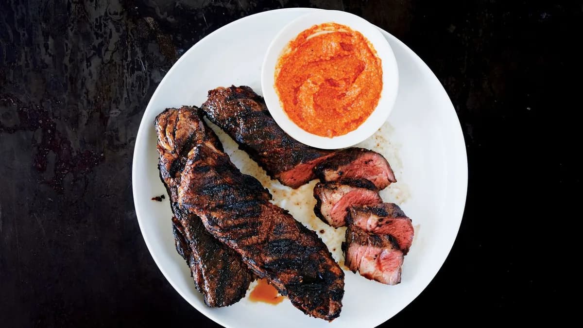 Grilled Short Ribs with Sesame-Chipotle Mole