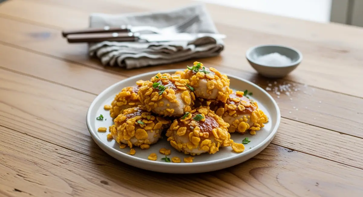 Oven Fried Southern Hot Honey Popcorn Chicken