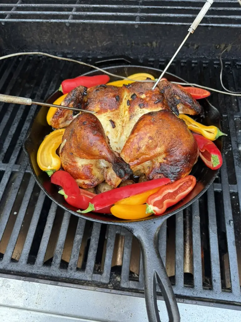 Preserved Lemon Spatchcock Chicken over Potatoes