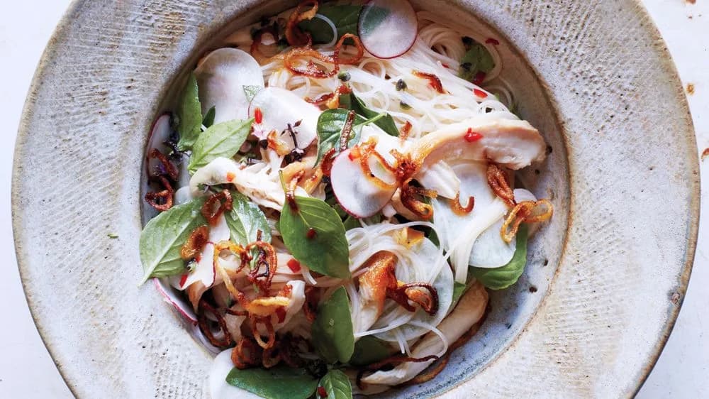 Rice Vermicelli with Chicken and Nuoc Cham