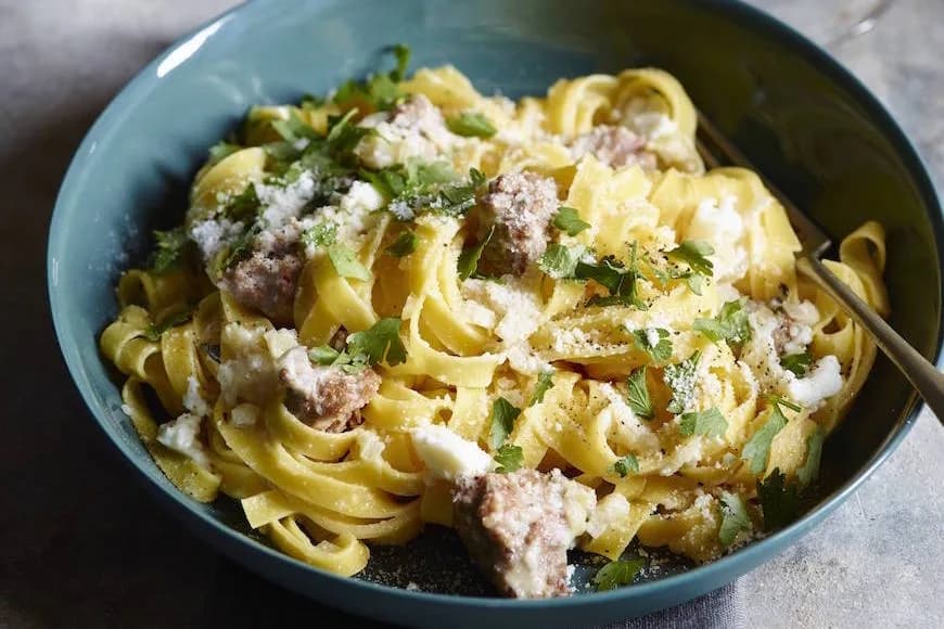 Ricotta and Sausage Pasta