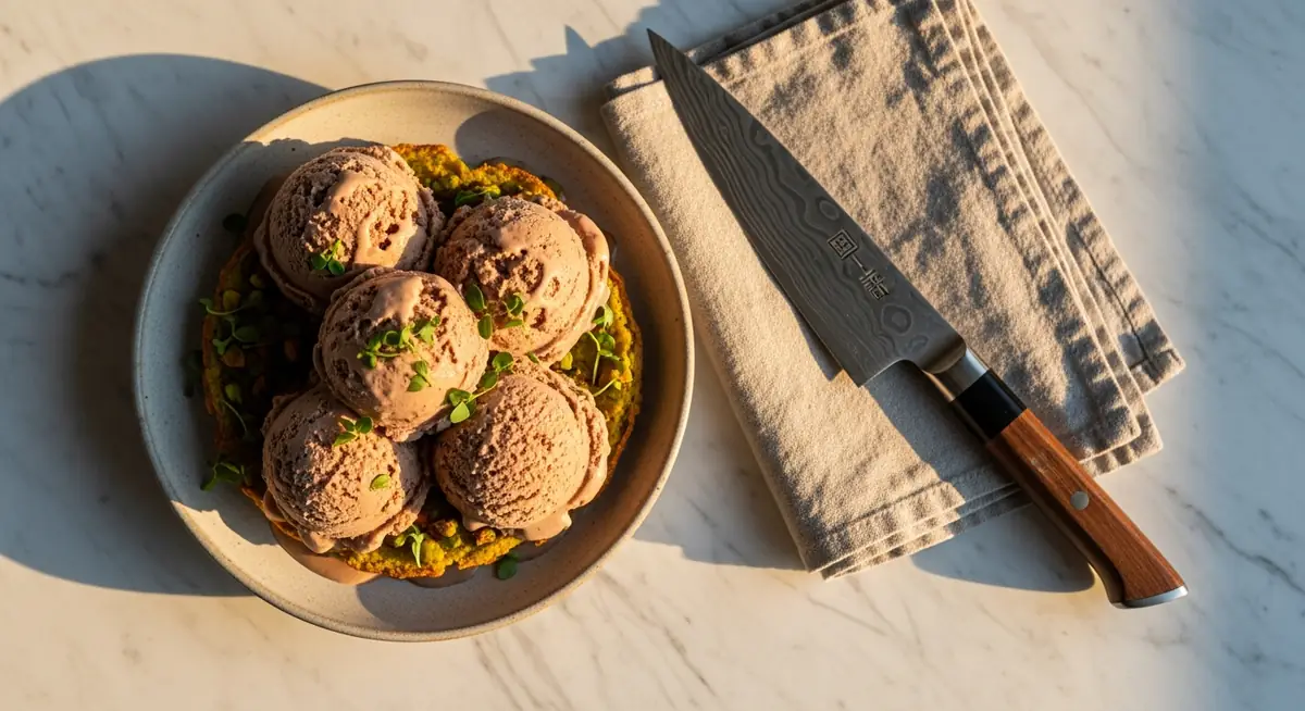 Salted Chocolate Pistachio Creamy Vegan Ice Cream