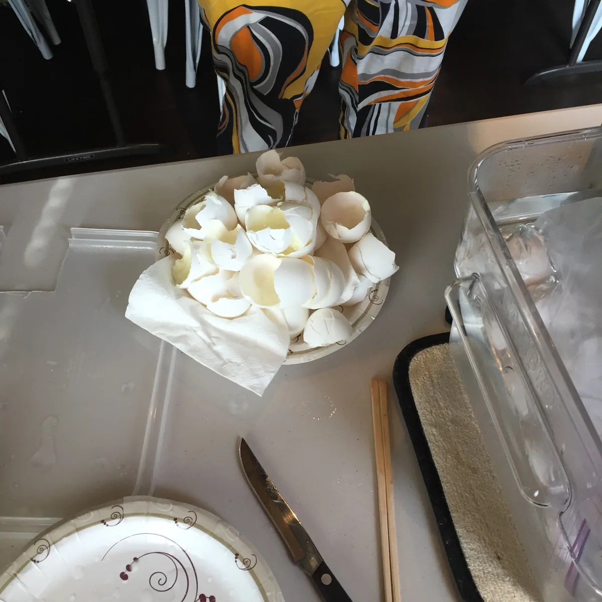 Cleaning up from sous vide eggs