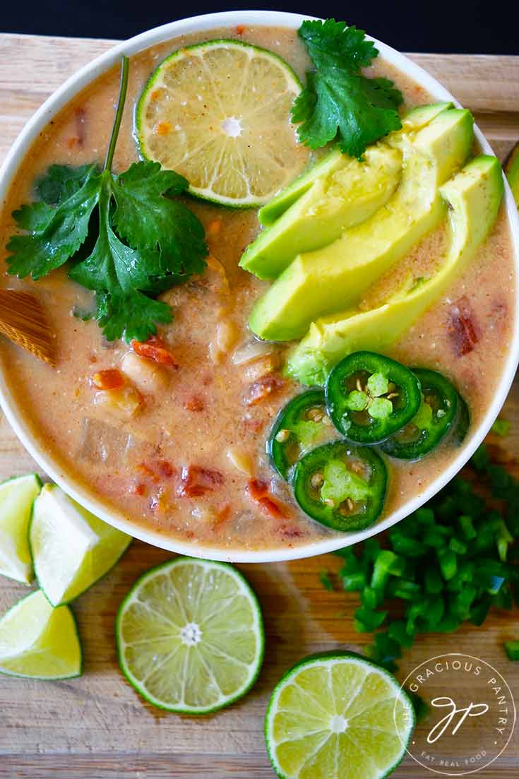 Clean Eating Slow Cooker White Chicken Chili