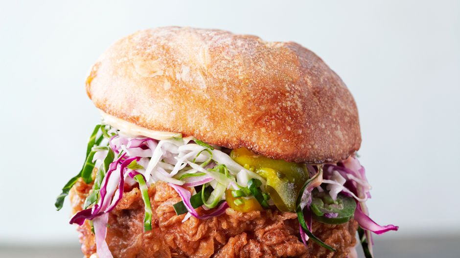 Fried Chicken Sandwiches with Slaw and Spicy Mayo