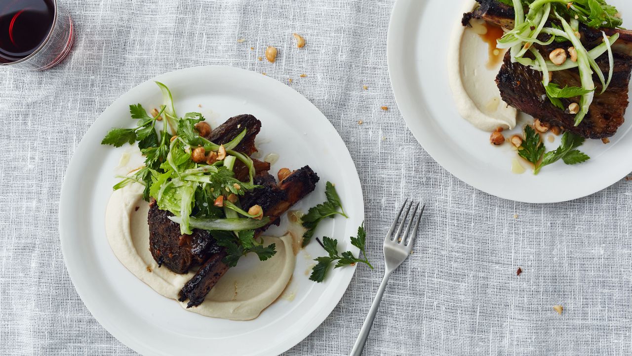 Roasted Short Ribs with Cauliflower and Celery