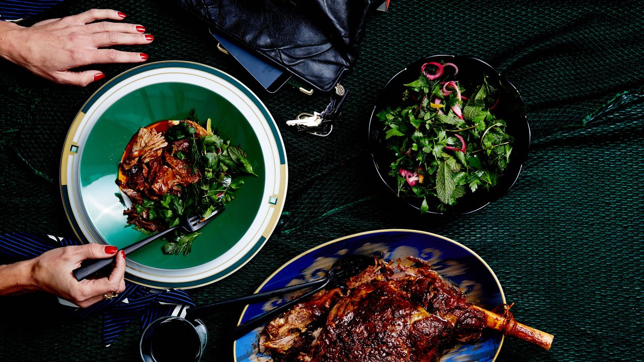 Shawarma-Spiced Braised Leg of Lamb